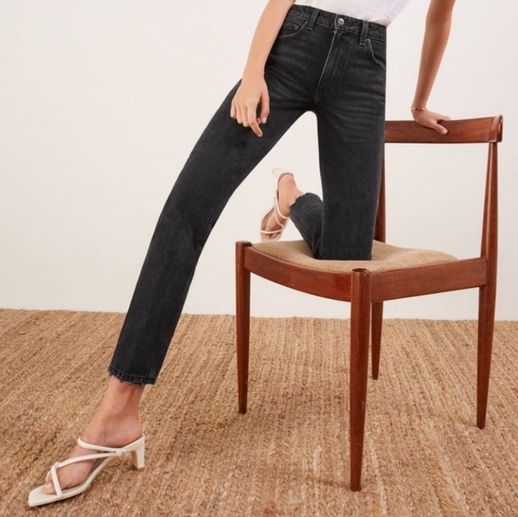 Reformation Julia High Cigarette Jeans in Pacific wash Sz 31 - Picture 2 of 13